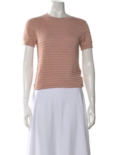 Pre-owned Frame Crew Neck Short Sleeve Top In Pink