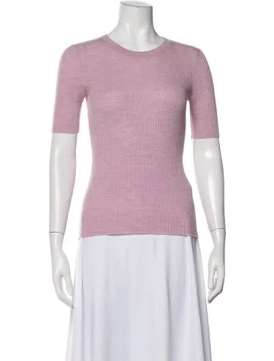 Pre-owned Frame Crew Neck Short Sleeve Top In Purple