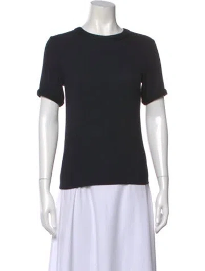 Pre-owned Frame Crew Neck Short Sleeve T-shirt In Black