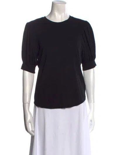 Pre-owned Frame Crew Neck Short Sleeve T-shirt In Black