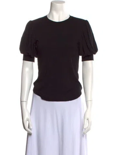 Pre-owned Frame Crew Neck Short Sleeve T-shirt In Black
