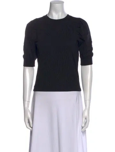 Pre-owned Frame Crew Neck Short Sleeve T-shirt In Black