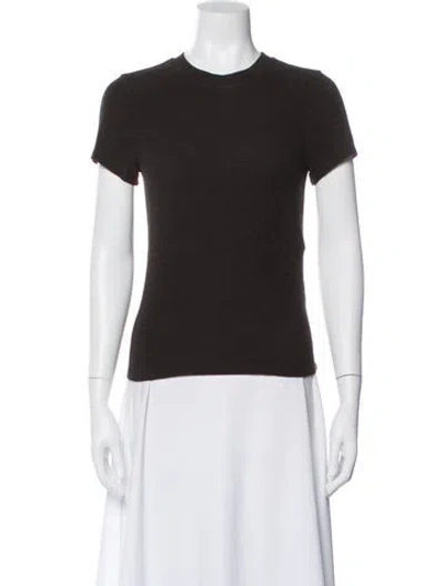 Pre-owned Frame Crew Neck Short Sleeve T-shirt In Black