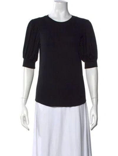 Pre-owned Frame Crew Neck Short Sleeve T-shirt In Black