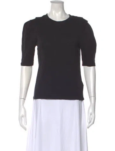 Pre-owned Frame Crew Neck Short Sleeve T-shirt In Black