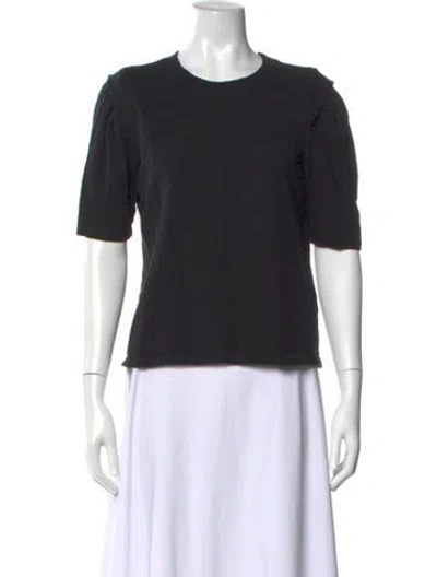 Pre-owned Frame Crew Neck Short Sleeve T-shirt In Black