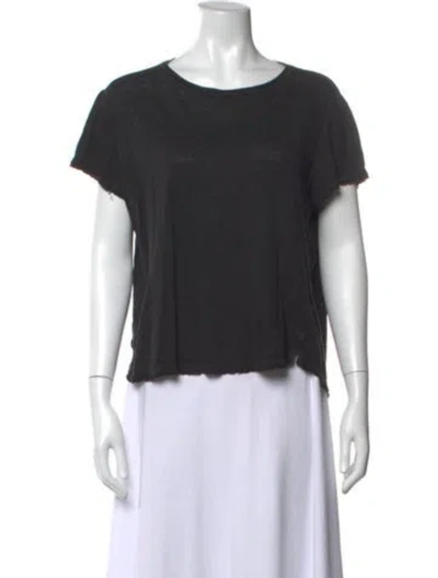 Pre-owned Frame Crew Neck Short Sleeve T-shirt In Black