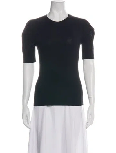 Pre-owned Frame Crew Neck Short Sleeve T-shirt In Black