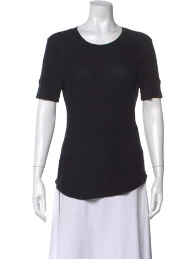 Pre-owned Frame Crew Neck Short Sleeve T-shirt In Black