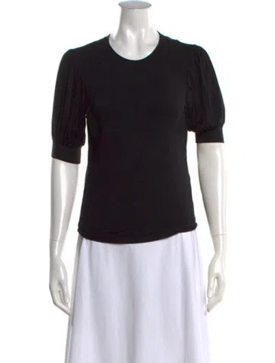 Pre-owned Frame Crew Neck Short Sleeve T-shirt In Black