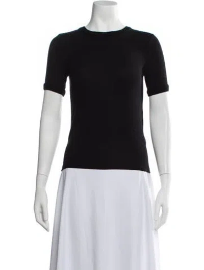 Pre-owned Frame Crew Neck Short Sleeve T-shirt In Black