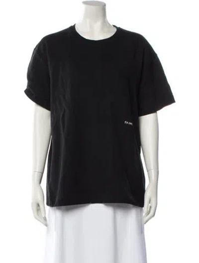 Pre-owned Frame Crew Neck Short Sleeve T-shirt In Blue