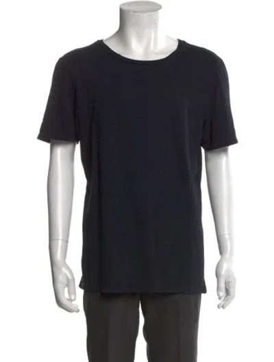 Pre-owned Frame Crew Neck Short Sleeve T-shirt In Blue