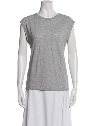 Pre-owned Frame Crew Neck Short Sleeve T-shirt In Blue