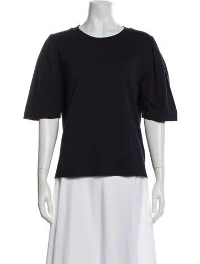 Pre-owned Frame Crew Neck Short Sleeve T-shirt In Blue