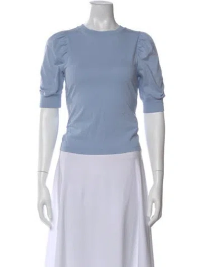 Pre-owned Frame Crew Neck Short Sleeve T-shirt In Blue