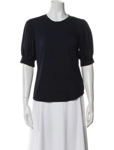 Pre-owned Frame Crew Neck Short Sleeve T-shirt In Blue