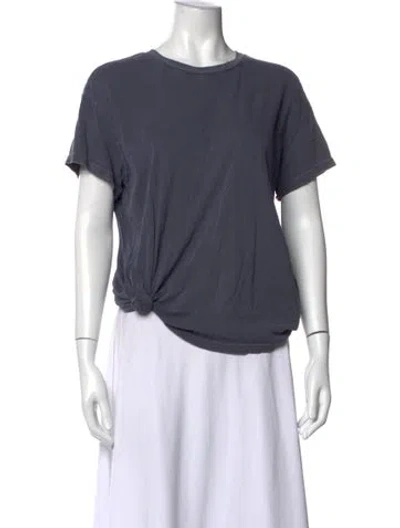 Pre-owned Frame Crew Neck Short Sleeve T-shirt In Blue