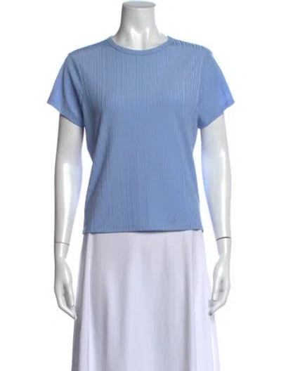 Pre-owned Frame Crew Neck Short Sleeve T-shirt In Blue