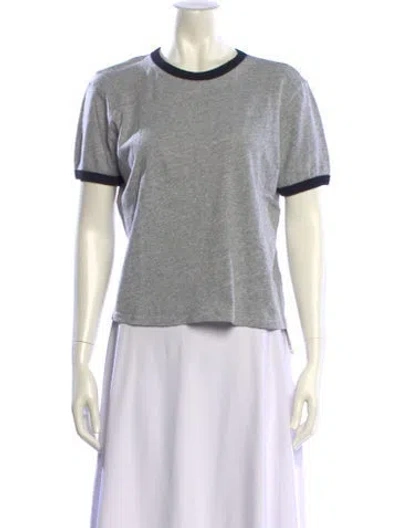 Pre-owned Frame Crew Neck Short Sleeve T-shirt In Gray