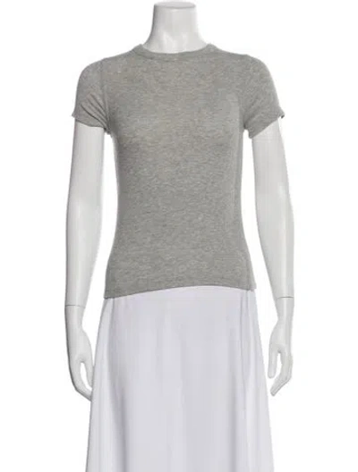Pre-owned Frame Crew Neck Short Sleeve T-shirt In Gray