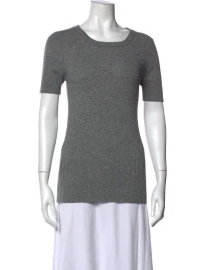 Pre-owned Frame Crew Neck Short Sleeve T-shirt In Gray