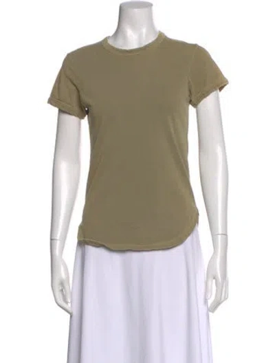 Pre-owned Frame Crew Neck Short Sleeve T-shirt In Green