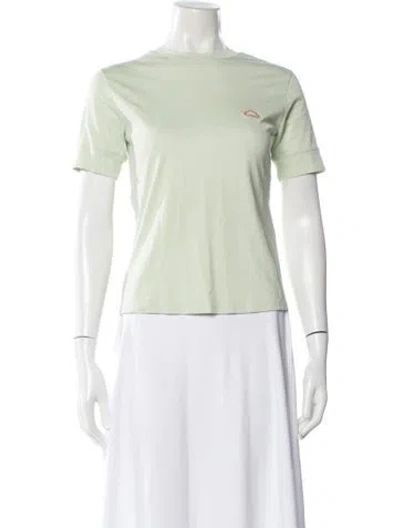 Pre-owned Frame Crew Neck Short Sleeve T-shirt In Green