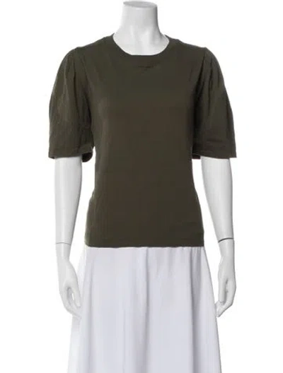 Pre-owned Frame Crew Neck Short Sleeve T-shirt In Green