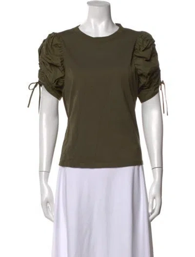 Pre-owned Frame Crew Neck Short Sleeve T-shirt In Green