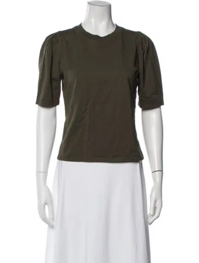 Pre-owned Frame Crew Neck Short Sleeve T-shirt In Green
