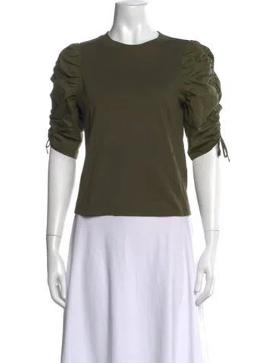 Pre-owned Frame Crew Neck Short Sleeve T-shirt In Green