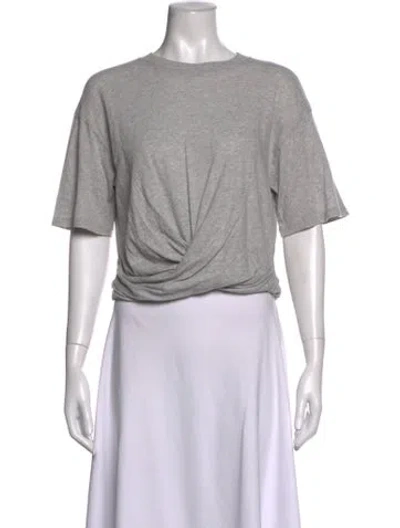 Pre-owned Frame Crew Neck Short Sleeve T-shirt In Grey