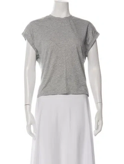 Pre-owned Frame Crew Neck Short Sleeve T-shirt In Grey