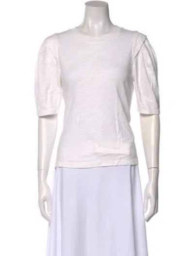 Pre-owned Frame Crew Neck Short Sleeve T-shirt In Neutral