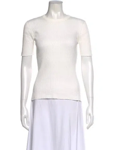 Pre-owned Frame Crew Neck Short Sleeve T-shirt In Neutral