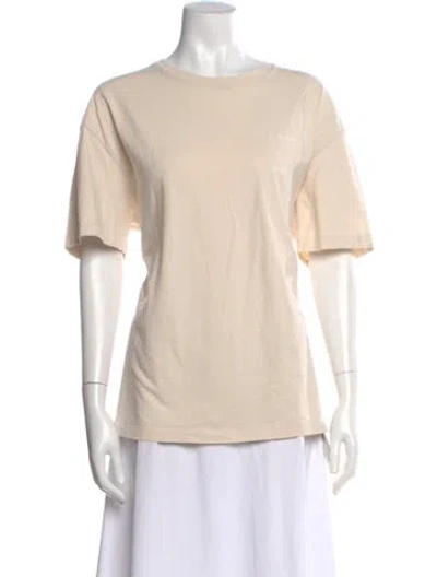 Pre-owned Frame Crew Neck Short Sleeve T-shirt In Neutral