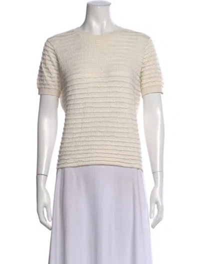 Pre-owned Frame Crew Neck Short Sleeve T-shirt In Neutral