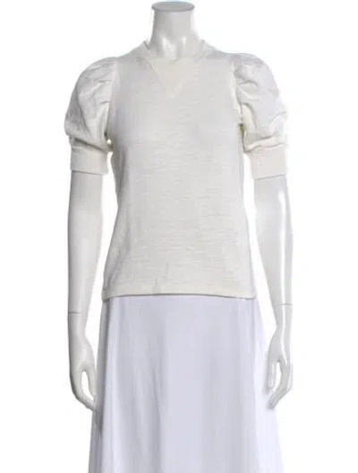 Pre-owned Frame Crew Neck Short Sleeve T-shirt In Neutral