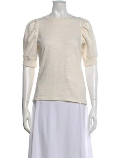 Pre-owned Frame Crew Neck Short Sleeve T-shirt In Neutral