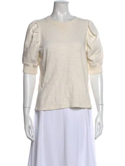 Pre-owned Frame Crew Neck Short Sleeve T-shirt In Neutral