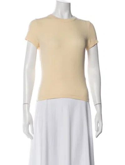 Pre-owned Frame Crew Neck Short Sleeve T-shirt In Neutral