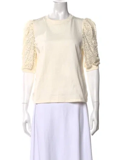Pre-owned Frame Crew Neck Short Sleeve T-shirt In Neutrals