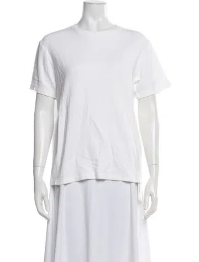 Pre-owned Frame Crew Neck Short Sleeve T-shirt In Neutrals