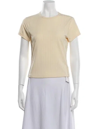 Pre-owned Frame Crew Neck Short Sleeve T-shirt In Neutrals