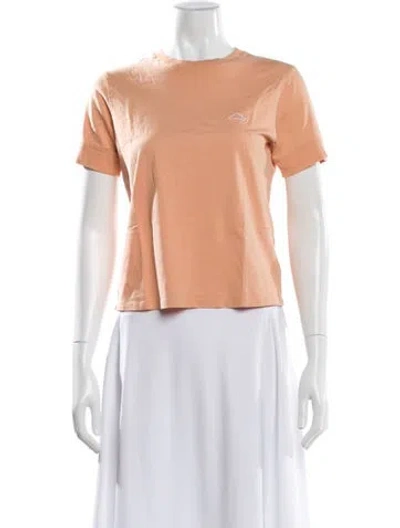 Pre-owned Frame Crew Neck Short Sleeve T-shirt In Orange