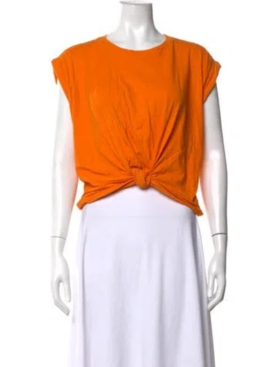 Pre-owned Frame Crew Neck Short Sleeve T-shirt In Orange