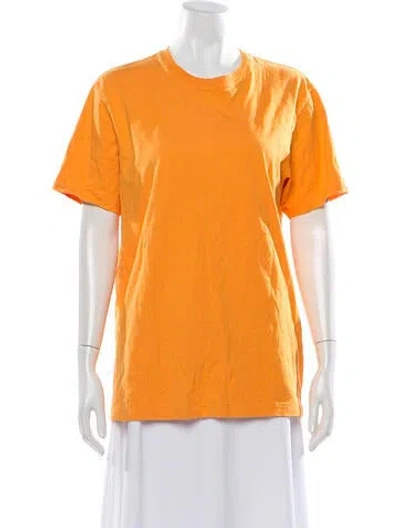 Pre-owned Frame Crew Neck Short Sleeve T-shirt In Orange