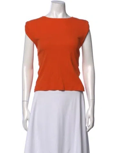 Pre-owned Frame Crew Neck Short Sleeve T-shirt In Orange