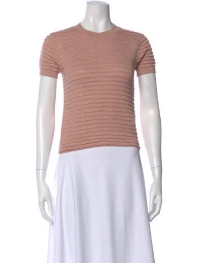 Pre-owned Frame Crew Neck Short Sleeve T-shirt In Pink